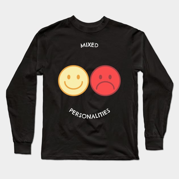 Mixed Feelings Long Sleeve T-Shirt by YungBick